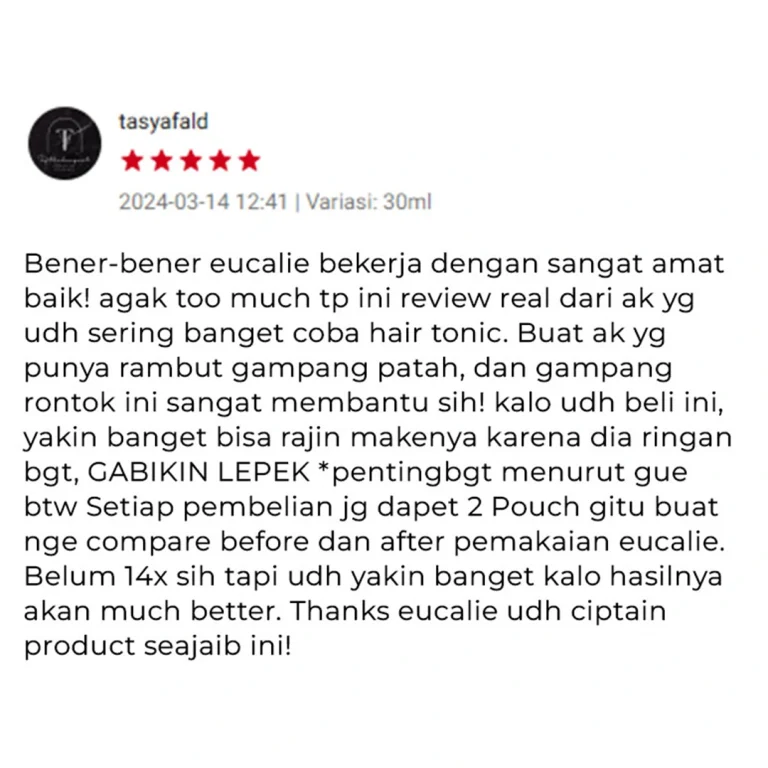 Review Shopee dari tasyafald - produk seajaib ini